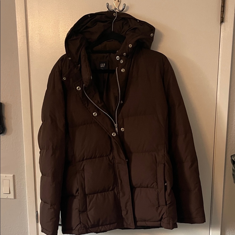 GAP Women’s Dark Brown Puffer Coat Jacket
